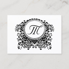 Cartões de visitas personalizáveis de monograma pr