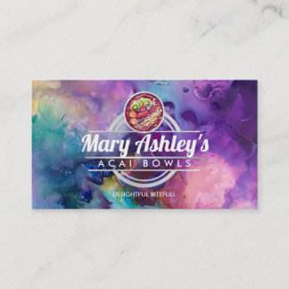 Cartões de visitas personalizáveis do Acai Bowls