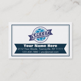 Cartões de visitas personalizáveis do vovô de fute