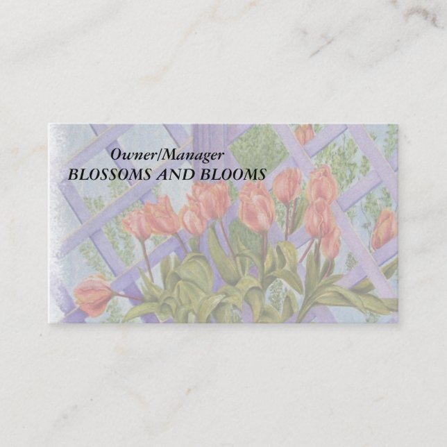 CARTÕES DE VISITAS PERSONALIZÁVEIS ORANGE TULIPS (Frente)