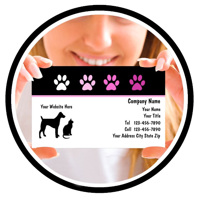 Cartões de visitas Pet Care (Criador carregado)