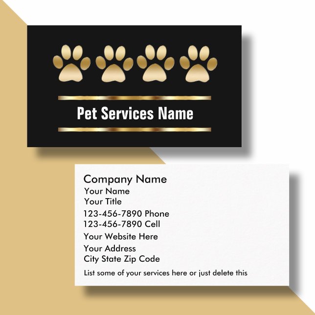 Cartões de visitas Pet Care (Criador carregado)