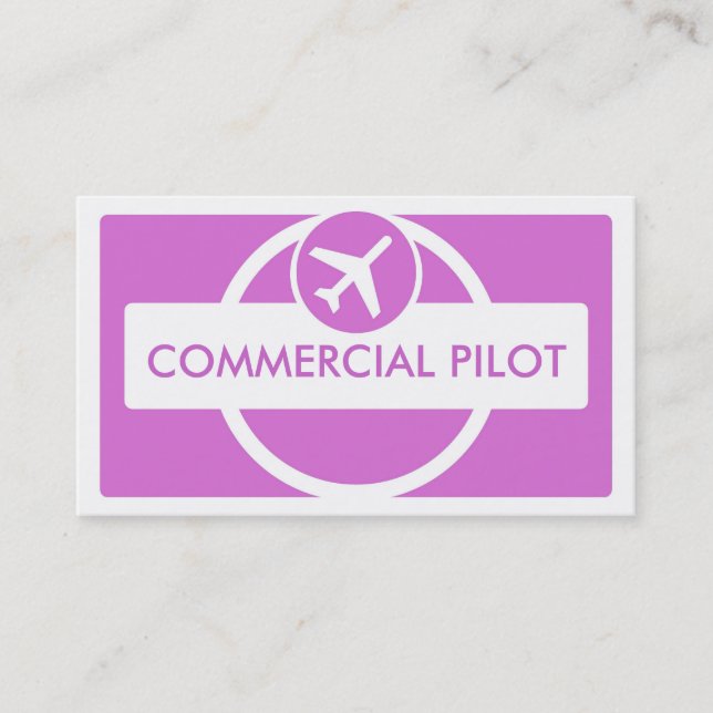 Cartões de visitas pilotos simples e simples, bran (Frente)