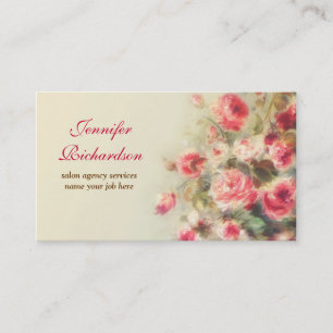 cartões de visitas pintados artísticos das flores