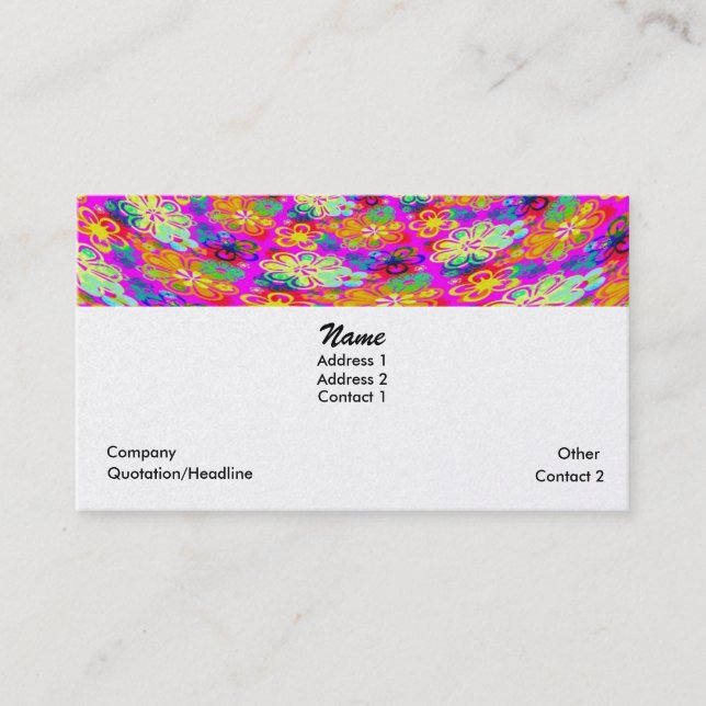 Cartões de visitas PLANOS - DESIGN DE FLORES PSIQU (Frente)