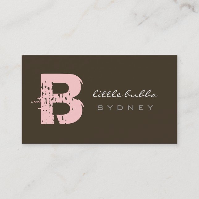 cartões de visitas > pouco bubba [rosa: chocolate] (Frente)