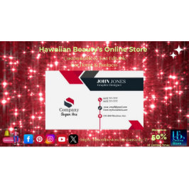 Cartões de visitas Pretas e Vermelhas, 11 Embalage