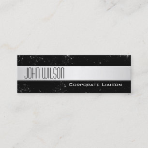 Cartões de visitas preto Slim Line Modernos