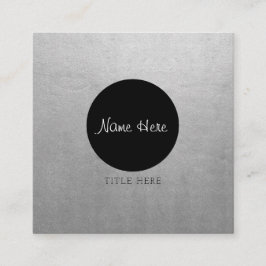 Cartões de visitas pretos bonitos do quadrado do
