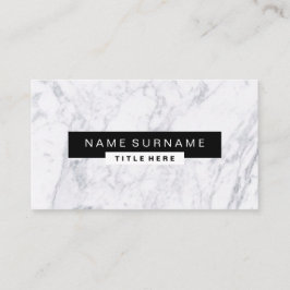 Cartões de visitas pretos & brancos de mármore