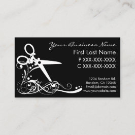 Cartões de visitas pretos brancos do corte do