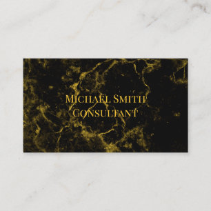 Cartões de visitas Pretos E Dourados