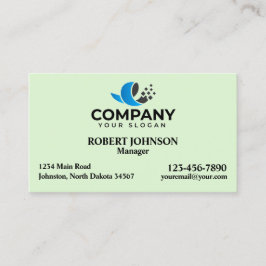 Cartões de visitas profissionais com o seu logotip