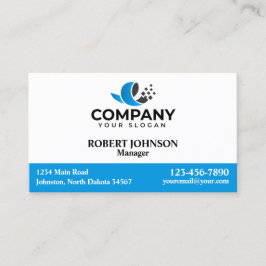 Cartões de visitas profissionais com o seu logotip