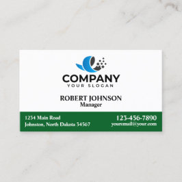 Cartões de visitas profissionais com o seu logotip