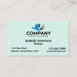 Cartões de visitas profissionais com o seu logotip