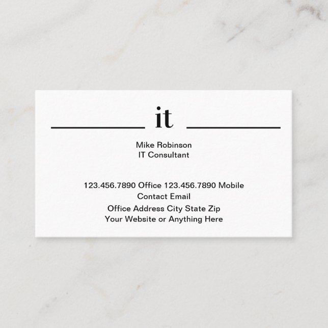 Cartões de visitas profissionais da tecnologia da  (Frente)