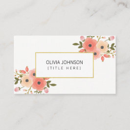 Cartões de visitas profissionais de flores Elegant