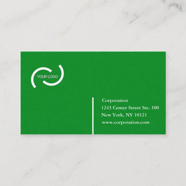 cartões de visitas profissionais de textura verde (Frente)