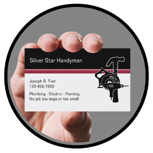 Cartões de visitas profissionais do trabalhador