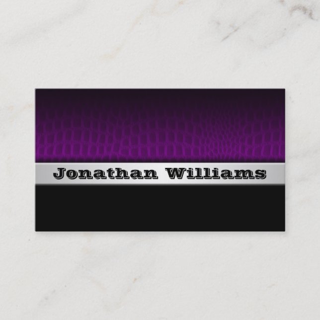 Cartões de visitas Profissionais Modernos de Couro (Frente)