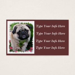 Cartões de visitas Pug Personalizados