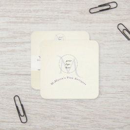 Cartões de visitas Quadrados brancos de logotipo