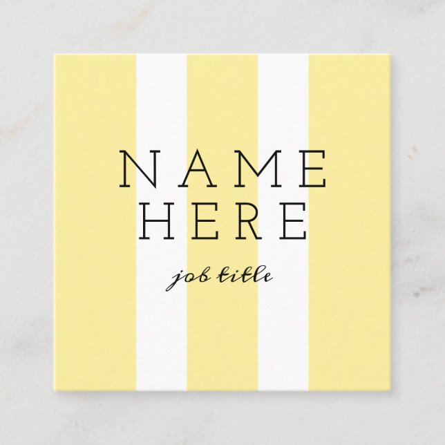 Cartões de visitas quadrados minimalistas modernos (Frente)