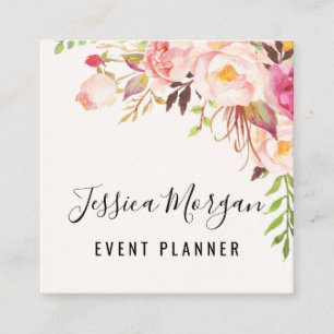 Cartões de visitas quadrados Rosa antigos