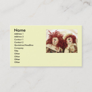 Cartões de visitas Raggedy das bonecas…