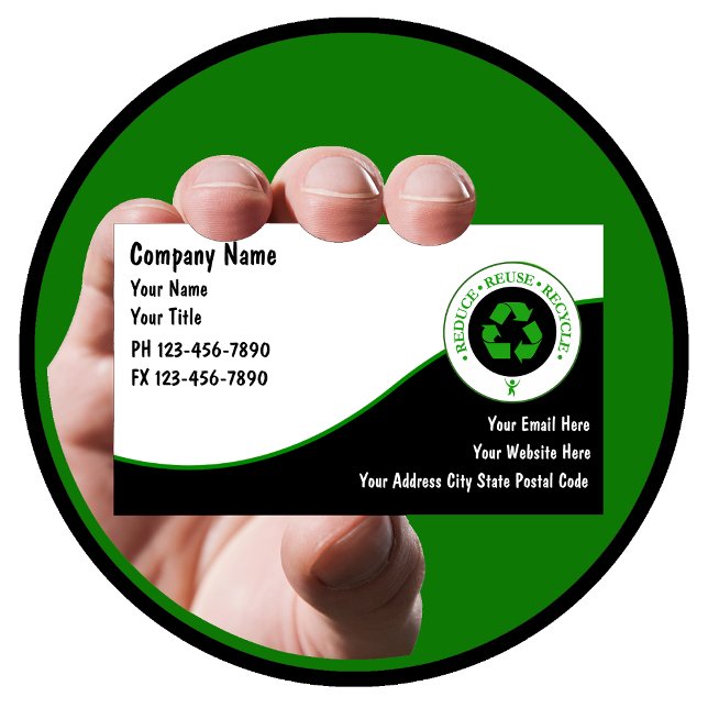 Cartões de visitas reciclagens (Criador carregado)