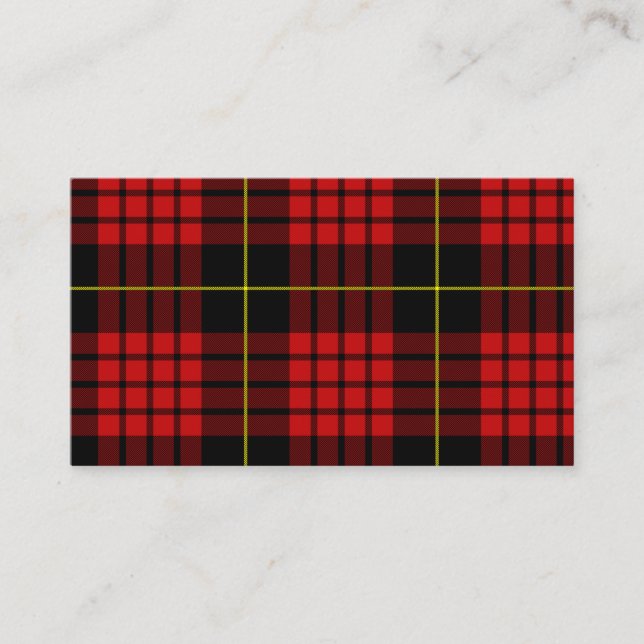 Cartões de visitas Red Tartan (Frente)