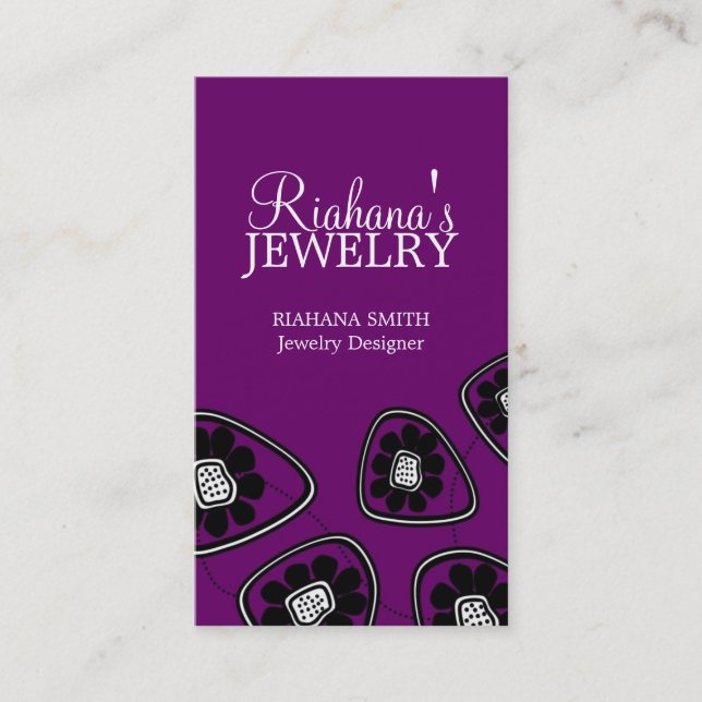 Cartões de visitas retros da flor (Frente)