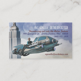 Cartões de visitas retros de Rocketeer