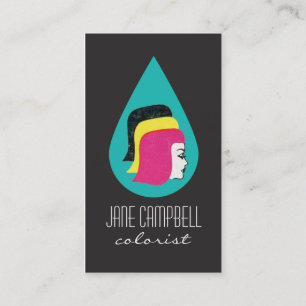 Cartões de visitas retros do Colorist ou do