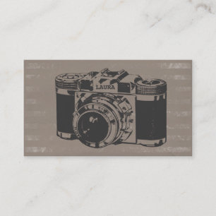 Cartões de visitas retros do fotógrafo da câmer