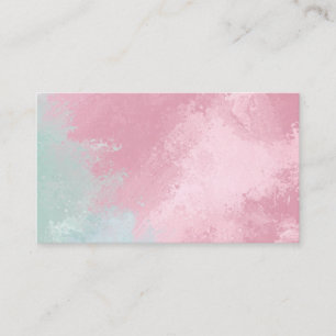 Cartões de visitas rosa/Mint Pastel