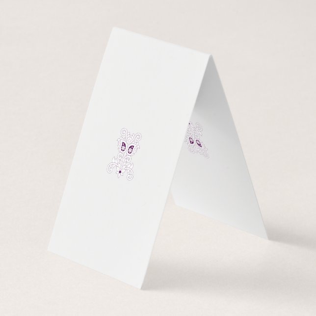 Cartões de visitas roxas | Designs personalizados  (Verso)