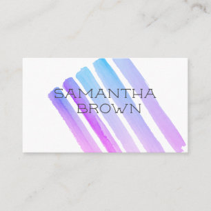 cartões de visitas roxos e azuis