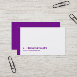 Cartões de visitas roxos profissionais simples