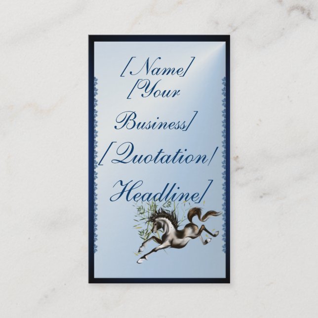 Cartões de visitas Running do cavalo (Frente)