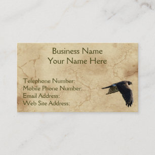 Cartões de visitas rústicos do falcão de peregr
