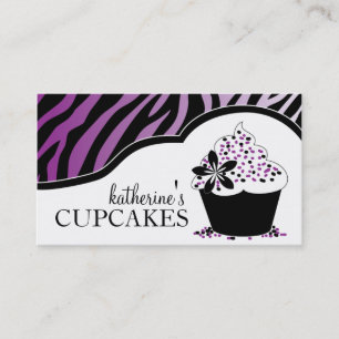 Cartões de visitas Sassy do cupcake