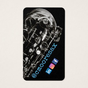 Cartões de visitas saxofônicos