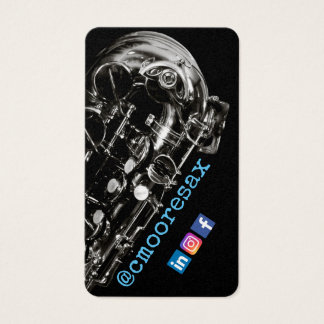 Cartões de visitas saxofônicos
