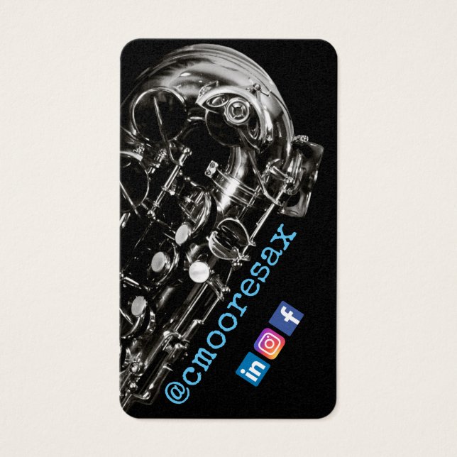 Cartões de visitas saxofônicos (Frente)