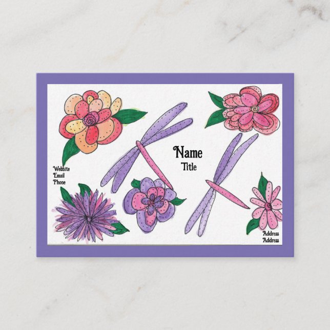 Cartões de visitas Silenciosos do Jardim (Frente)