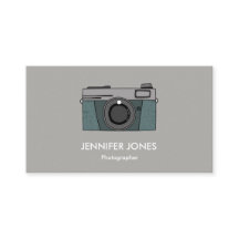 Cartões de visitas simples da câmera da fotografia
