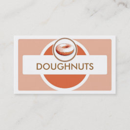 Cartões de visitas simples de donut pastel