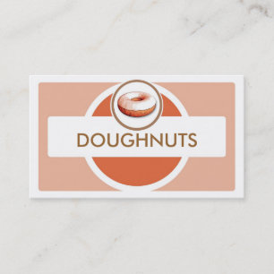 Cartões de visitas simples de donut pastel